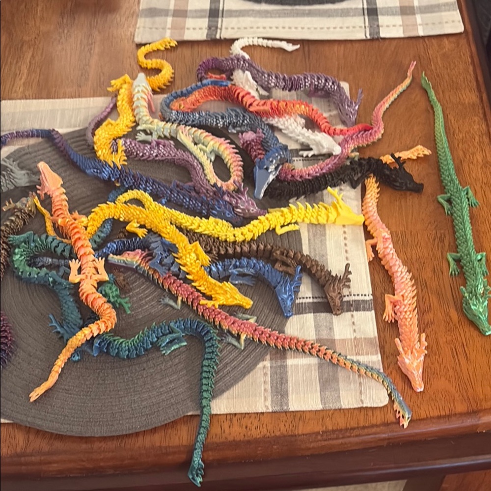 Colorful Assorted Dragon Figurines - Mixed Colors